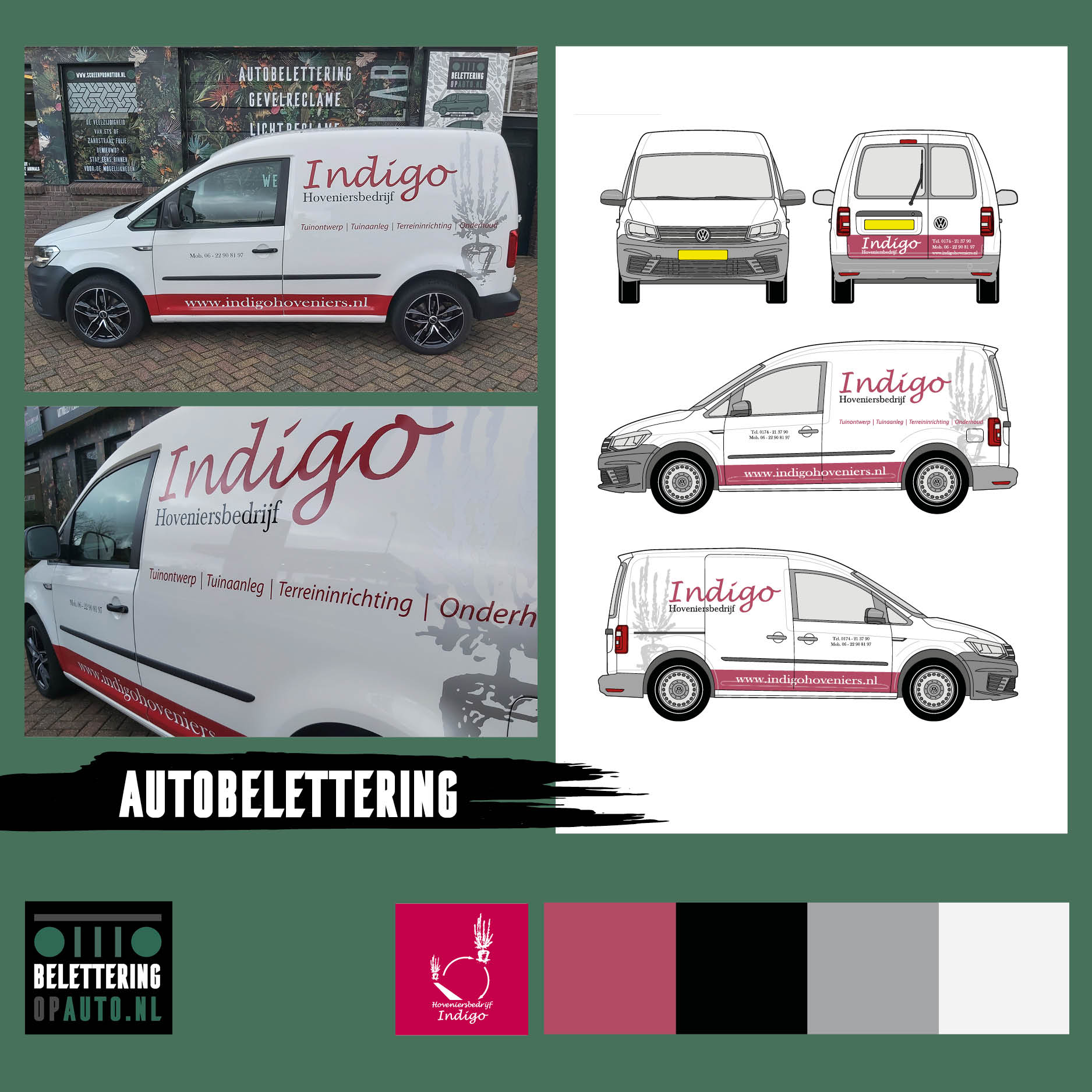 Indigo hoveniers - beletteringopauto